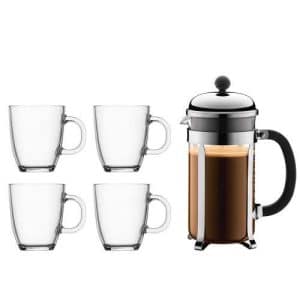 Bodum CHAMBORD SET- Kaffebrygger med 4 glas