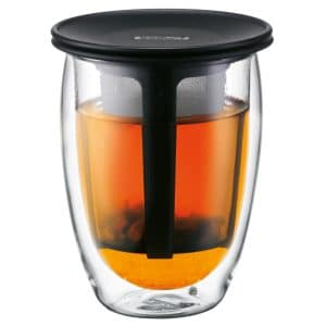 Bodum Tea for One teglas med filter, 0,35 l, sort