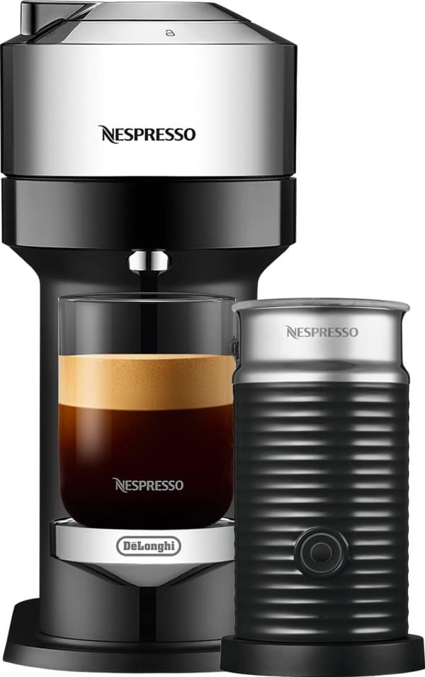 NESPRESSOÂ® Vertuo Next kaffemaskine fra DeLonghi, Pure Chrome