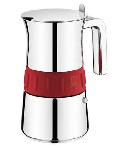Bra - Kaffekande - 6 Kopper - Stål Rød
