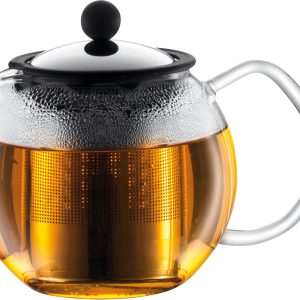Assam Tekande med Glashåndtag, Stålfilter, 0. 5 l