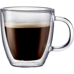 BISTRO dobbeltvægget espressoglas m. hank, 2 stk.