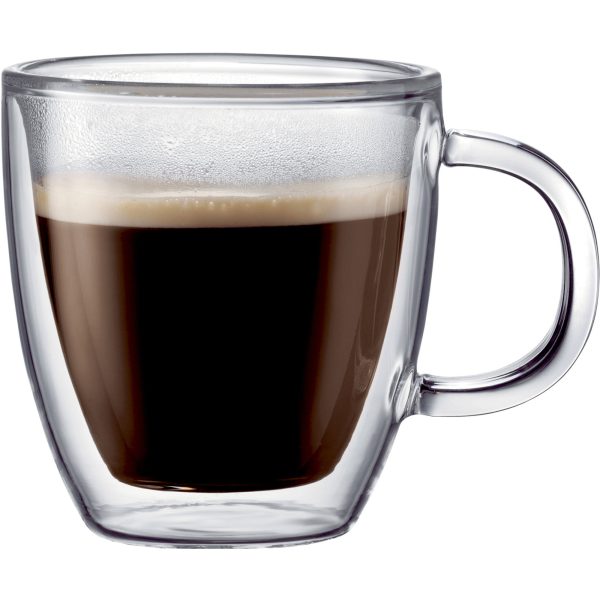 BISTRO dobbeltvægget espressoglas m. hank, 2 stk.