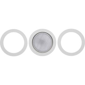 Bialetti 3 Gaskets + 1 Filter Plate for 1 Cup Stainless Steel Moka Pot