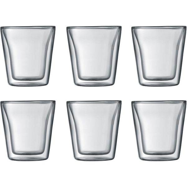 CANTEEN Dobbeltvægget glas, 6 stk. - 0,1 l