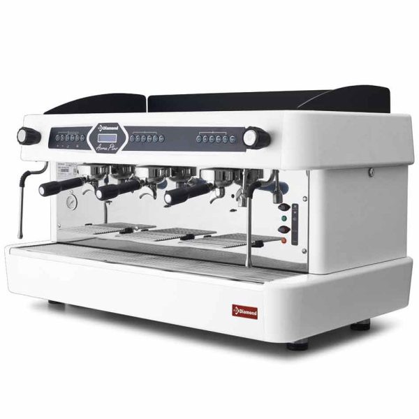 Expresso kaffemaskine 3 grupper, automatisk (med display) HVID