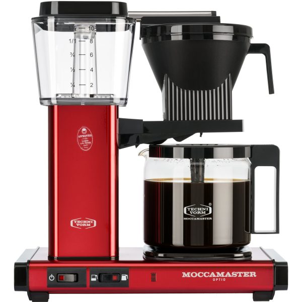 Optio kaffemaskine 1,25 liter, Red Metallic