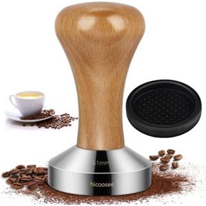 Hicoosee Espresso Tamper 51mm Kaffee Tamper aus Edelstahl