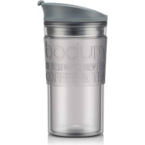 Bodum Rejsekrus Plastik Silikone 0,35 L Grå Termokop