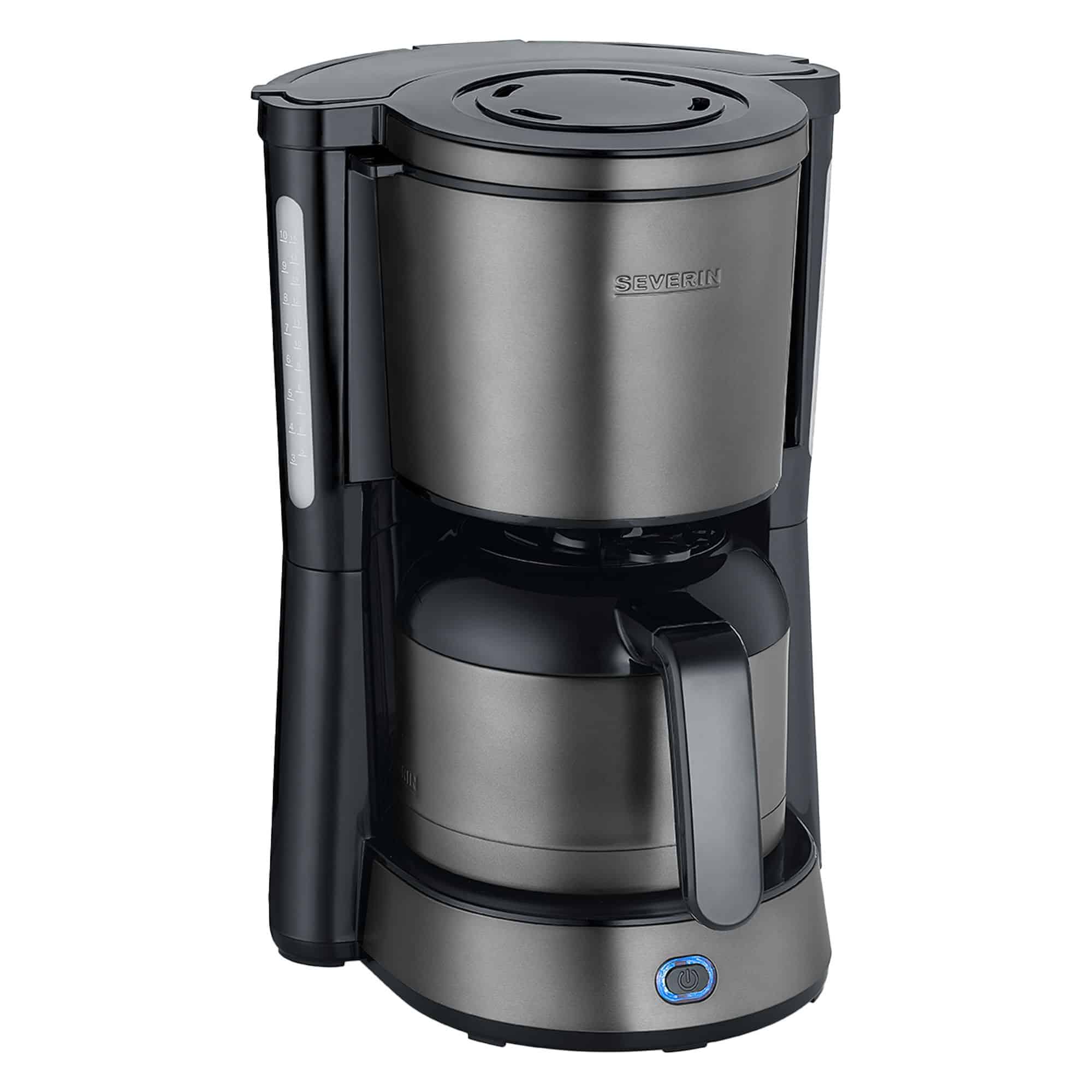 Severin KA 9343 kaffemaskine med termokande, dark inox