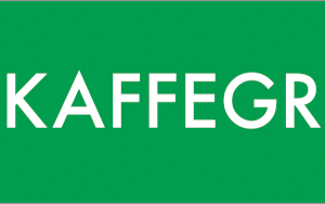 Affaldsskilt Kaffegrums, selvklæbende vinyl 60 x 240 mm