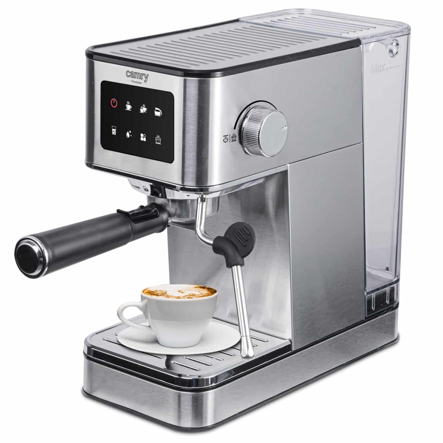 Espressomaskine 20 Bar med Mælkeskummer, LCD Touch & 7 Funktioner
