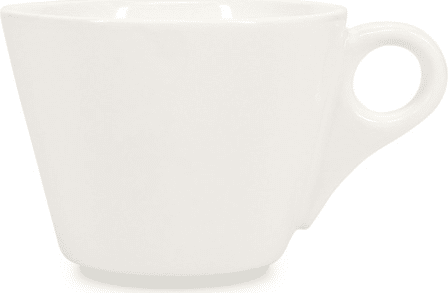 Kop, espressokop Bonbistro Barista 20,5 cl hvid porcelæn rund form med komfortabel hank